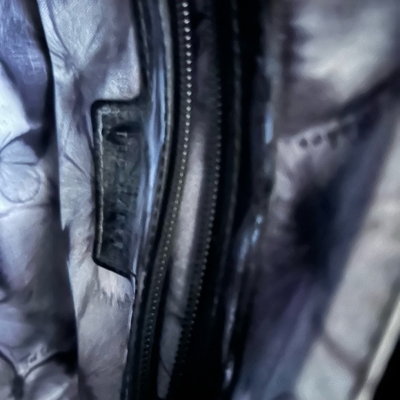 Ted Baker Glossy Black Satchel with Gold Accents - Picture 9 of 13